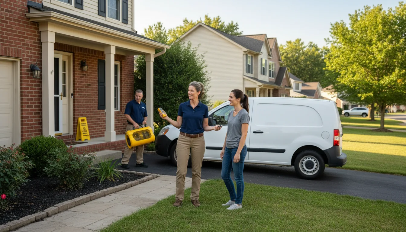 Residential water damage restoration in Gering, NE